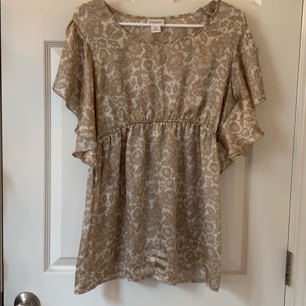 Motherhood ruffle sleeves maternity blouse